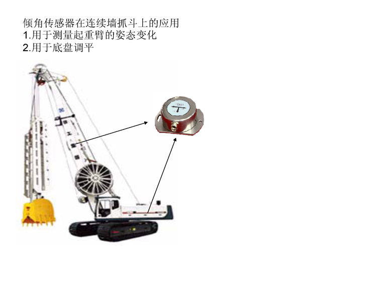 倾角传感器在连续墙抓斗上的应用